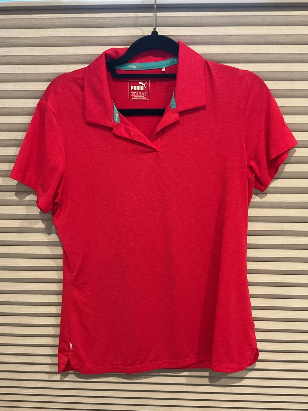 Puma Women’s Pinkish Red Short-Sleeve Golf Shirt